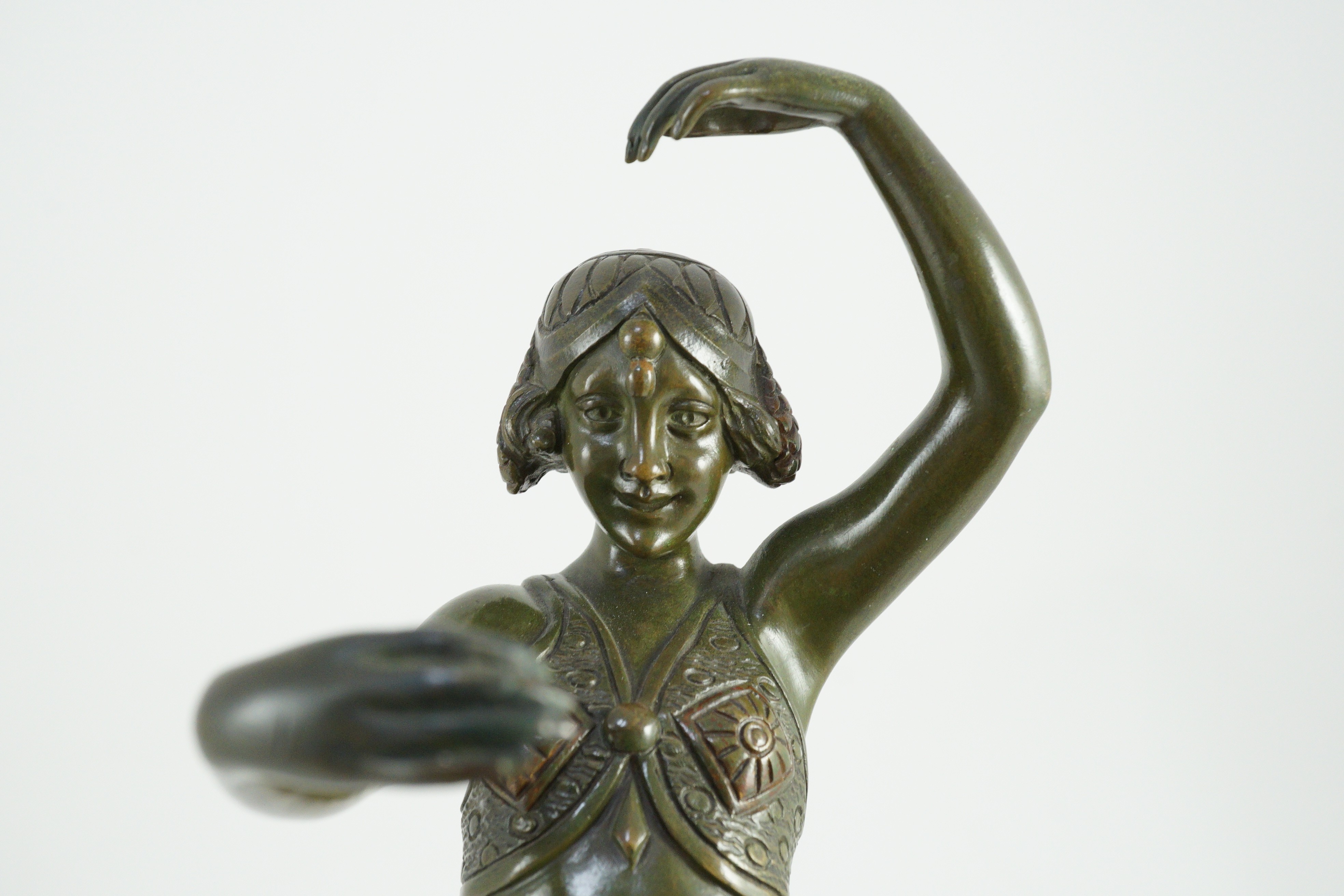 Samuel Lipchytz (1880-1943). A patinated bronze figure of a dancing woman, 40cm high